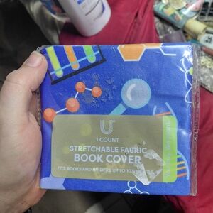 U Style brand stretchable fabric book cover to fit books/binders up Chemistry